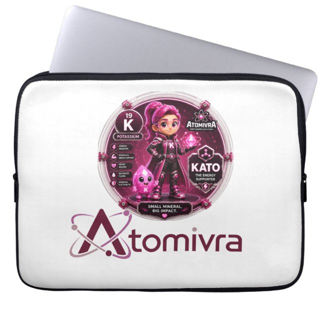 Kalium  ATOMIVRA Laptop Sleeve (Voorkant)