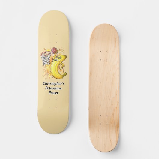 Kalium Powered Slam Dunk Banaan  Persoonlijk Skateboard (Voorkant)