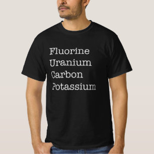 Kalium van fluoriumcarbonaat   Lefswetenschap T-shirt
