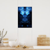 Kaliverse Elektrische Energie Fractal Poster (Keuken)