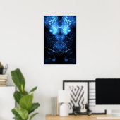 Kaliverse Elektrische Energie Fractal Poster (Thuiskantoor)