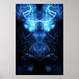 Kaliverse Elektrische Energie Fractal Poster