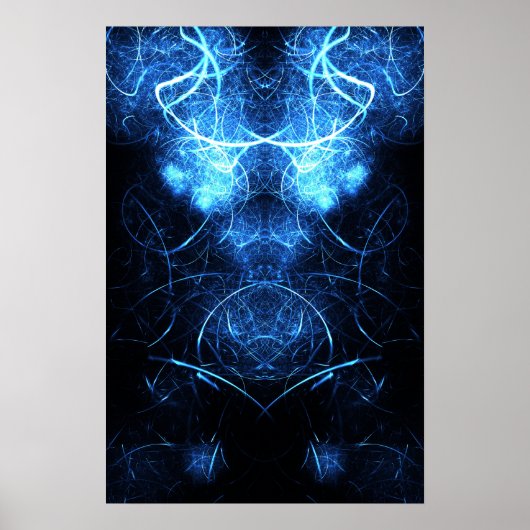 Kaliverse Elektrische Energie Fractal Poster (Voorkant)