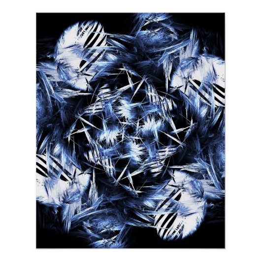 Kaliverse Vloeistof Fractal #01 Poster (Voorkant)