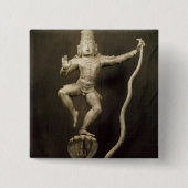 Kaliya Krishna Vierkante Button 5,1 Cm (Voorkant)