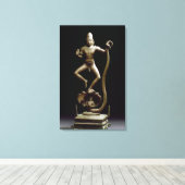 Kaliyakrishna, Chola, Tamil Nadu (brons) Canvas Afdruk (Insitu (Houten vloer))