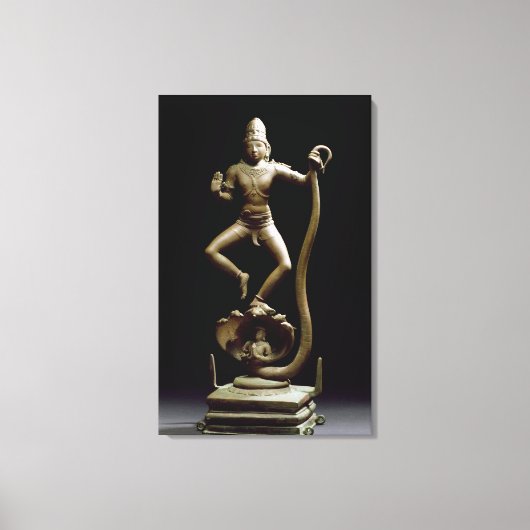 Kaliyakrishna, Chola, Tamil Nadu (brons) Canvas Afdruk (Voorkant)