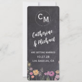 Kalk Board Modern Trendy Floral Save the Date (Voorkant)