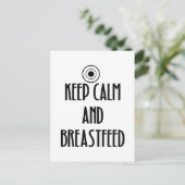 Kalk en borstvoeding bewaren briefkaart (Staand voorkant)