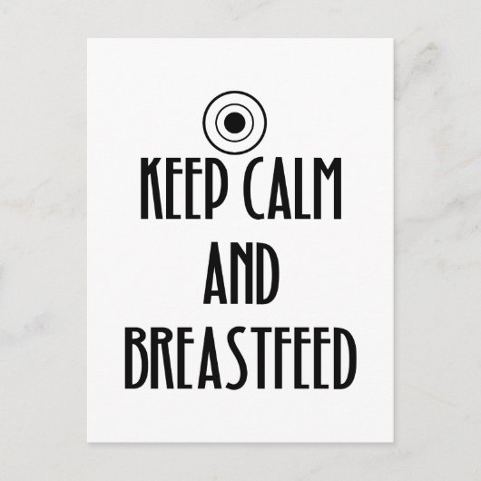 Kalk en borstvoeding bewaren briefkaart (Voorkant)