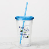 Kalk en bosbessen houden op acrylknollen acryl drinkbeker (Achterkant)