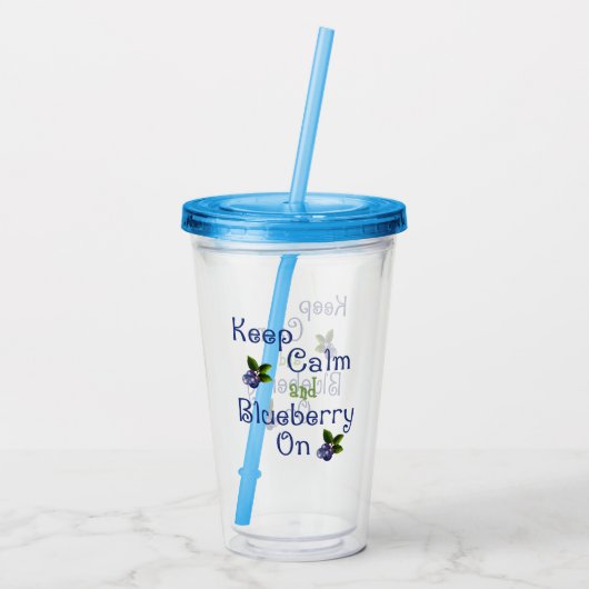 Kalk en bosbessen houden op acrylknollen acryl drinkbeker (Achterkant)