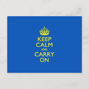 KALK EN CARRY OP Blauw HOUDEN Briefkaart