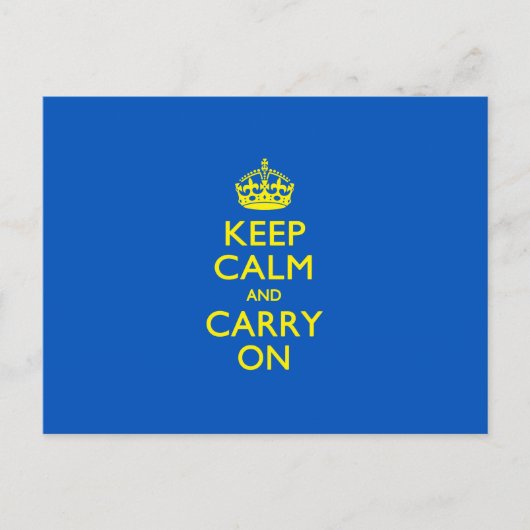 KALK EN CARRY OP Blauw HOUDEN Briefkaart (Voorkant)