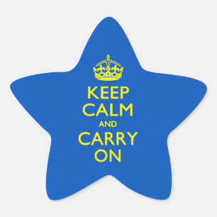 KALK EN CARRY OP Blauw HOUDEN Ster Sticker