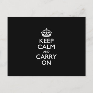 KALK EN CARRY OP zwart decor BEWAREN Briefkaart