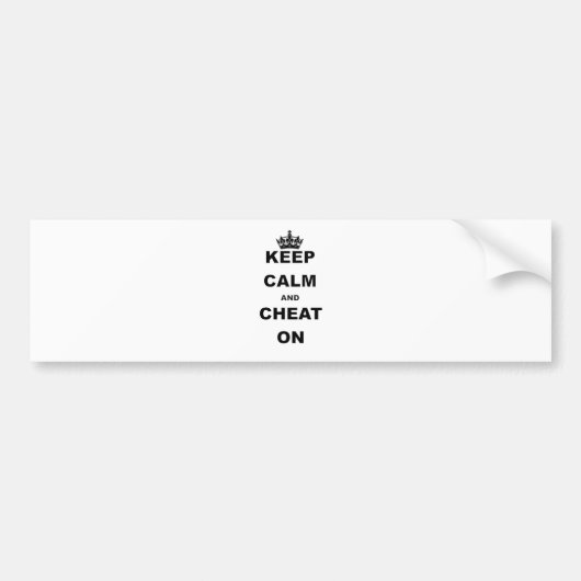 KALK EN CHEAT AAN HOUDEN BUMPERSTICKER (Voorkant)