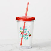 Kalk en Cherry op acrylknollen houden Acryl Drinkbeker (Achterkant)