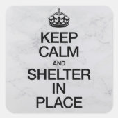 Kalk en container op zijn plaats houden vierkante sticker (Voorkant)