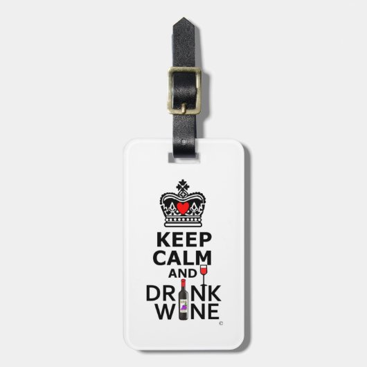 Kalk en Drink houden Bagagelabel (Voorkant verticaal)