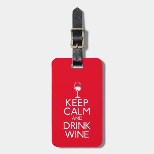 Kalk en Drink houden Bagagelabel (Voorkant verticaal)