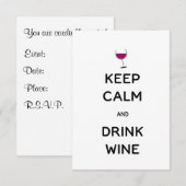 Kalk en Drink houden Kaart (Voorkant / Achterkant)