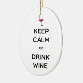 Kalk en Drink houden Keramisch Ornament (Links)