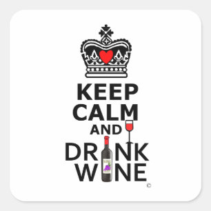 Kalk en Drink houden Vierkante Sticker