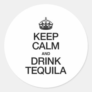 KALK EN DRINK TEQUILA BEWAREN RONDE STICKER