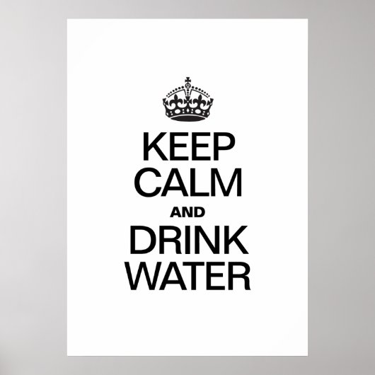KALK EN DRINK WATER BEWAREN POSTER (Voorkant)