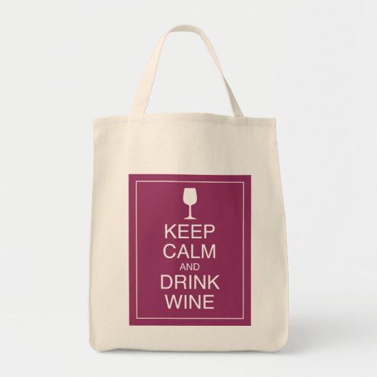 Kalk en Drink wijn bewaren - Canvas tas van de fle (Voorkant)