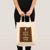 Kalk en Drink wijn bewaren - Canvas tas van de fle (Voorkant (product))