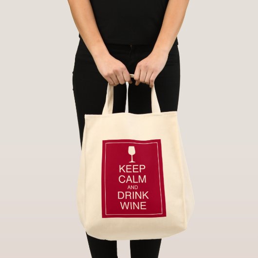 Kalk en Drink wijn bewaren - Canvas tas van de fle (Voorkant (product))