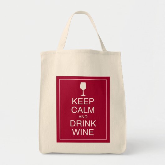 Kalk en Drink wijn bewaren - Canvas tas van de fle (Voorkant)