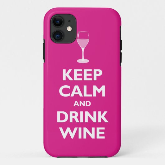 Kalk en Drink wijn houden (warm roze) Case-Mate iPhone Case (Achterkant)