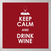 Kalk- en drink-wijndruiven in alcohol sociale dri poster (Voorkant)