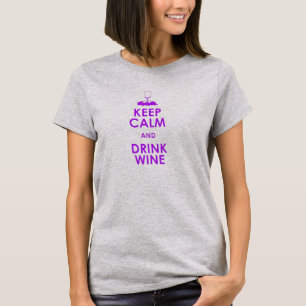 Kalk- en drink-wijndruiven in alcohol sociale dri t-shirt