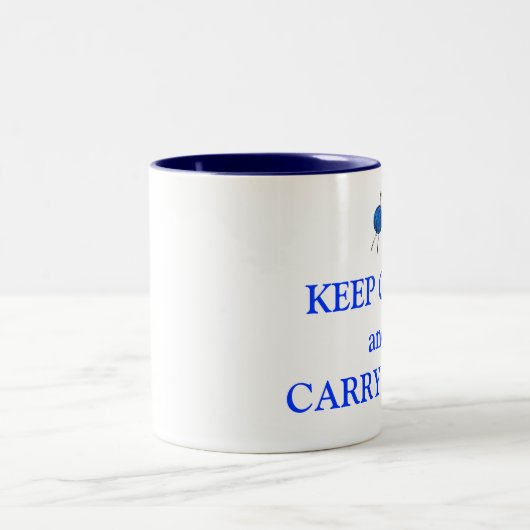 Kalk en droog houden tweekleurige koffiemok (Center)