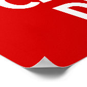 Kalk en droog Poster bewaren (d6, rood) (Hoek)