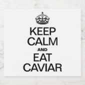 KALK EN EAT CAVIAR BEWAREN SPARKLING WIJNETIKET (Enkel label)