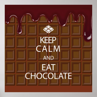 KALK EN EAT CHOCOLAAT BEWAREN POSTER