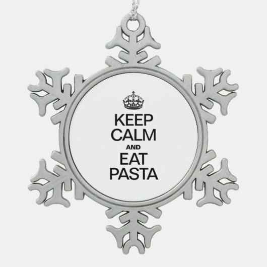 KALK EN EAT PASTA BEWAREN TIN SNEEUWVLOK ORNAMENT (Voorkant)