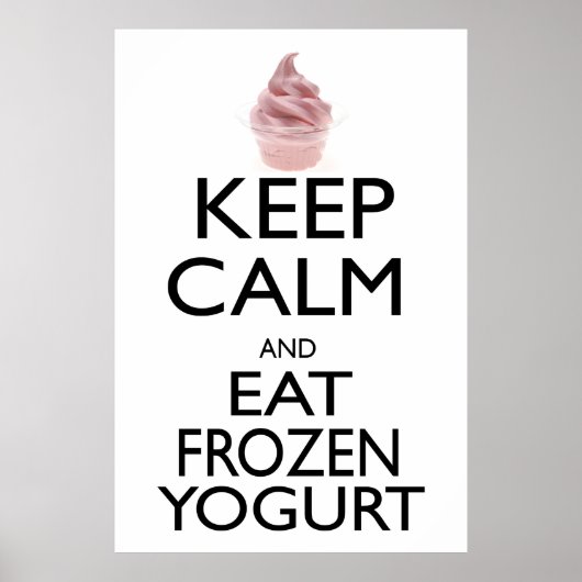 Kalk en eet bevroren yoghurt bewaren poster (Voorkant)