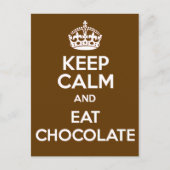 Kalk en eet chocolade briefkaart (Voorkant)