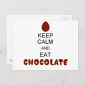 Kalk en eet chocolade briefkaart (Voorkant / Achterkant)