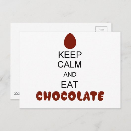 Kalk en eet chocolade briefkaart (Voorkant / Achterkant)