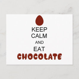 Kalk en eet chocolade briefkaart