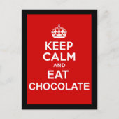 Kalk en eet chocolade briefkaart (Voorkant)