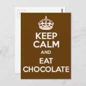 Kalk en eet chocolade briefkaart (Voorkant / Achterkant)