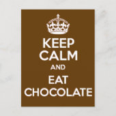 Kalk en eet chocolade briefkaart (Voorkant)
